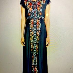 NWT Johnny Was Biya Cassie Maxi Dress - Small Blue